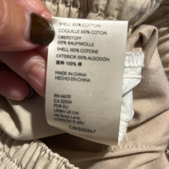 Anthropologie Maeve Tenley Twill Side Stripe Khaki Track Pant Joggers Sz S - Picture 10 of 10